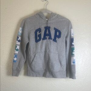 Disney Gray Hoodie with Blue and Green Accents